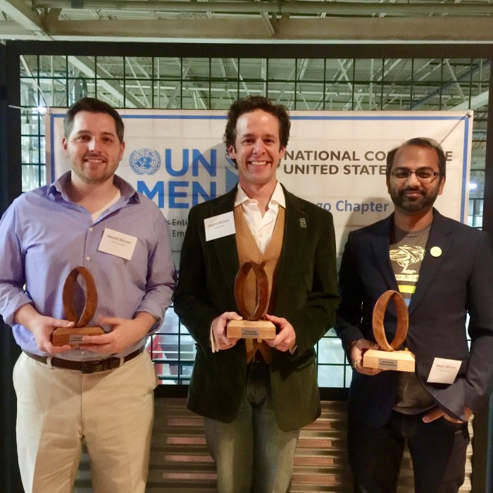 Left to right: Connor Jackson, Caleb Probst and nikhil trivedi.